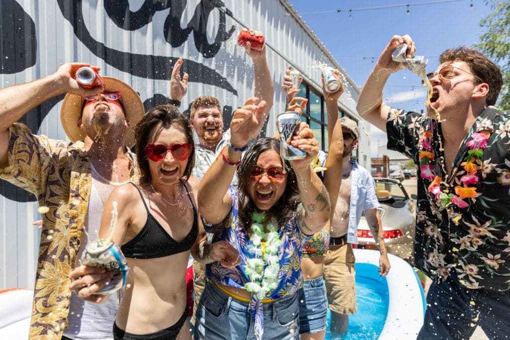 a group of people posing for the camera
