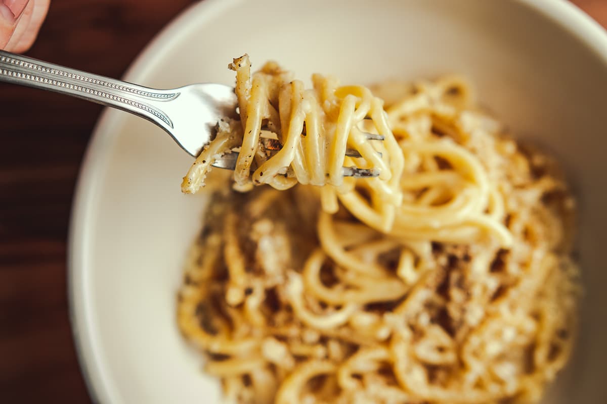 Cacio e Pepe Bucatini at Commoner & Co.