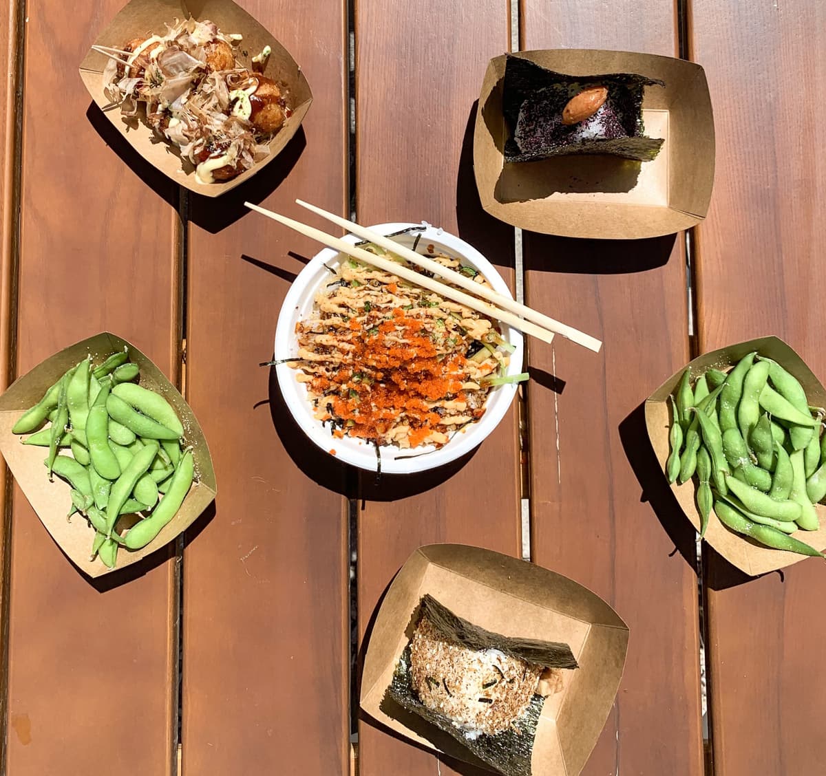 Assorted dishes at Kukai