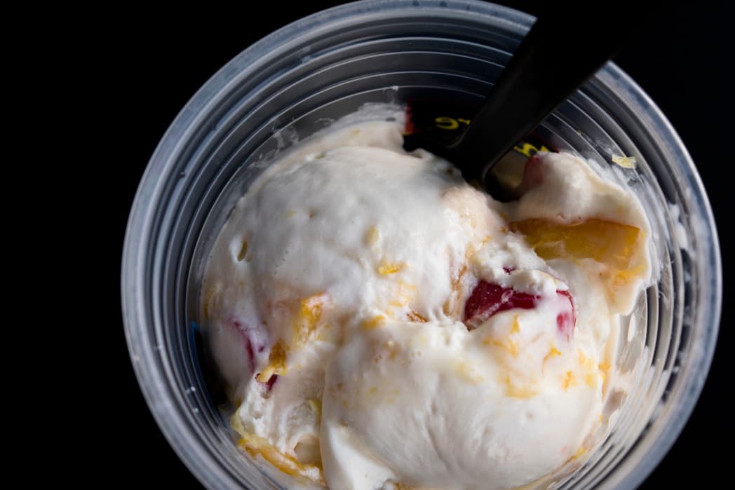 Bourbon old-fashioned ice cream at Brushfire Ice Creamery.