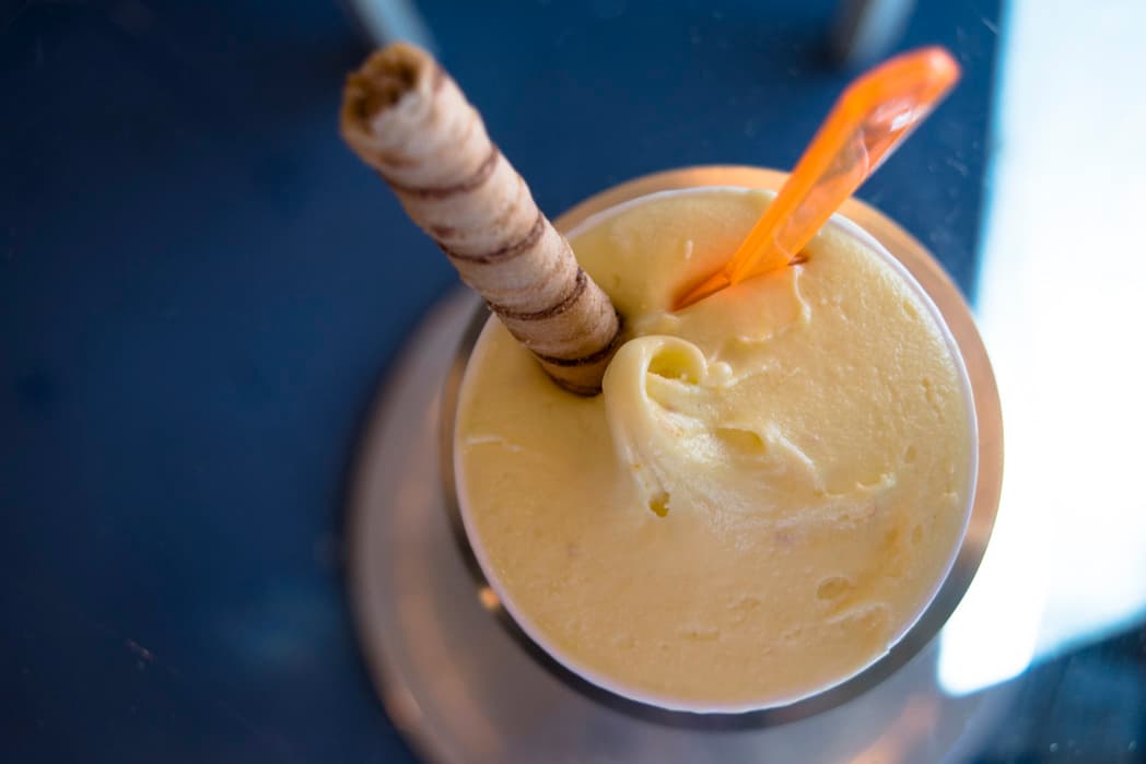 Saffron gelato at Allegro.