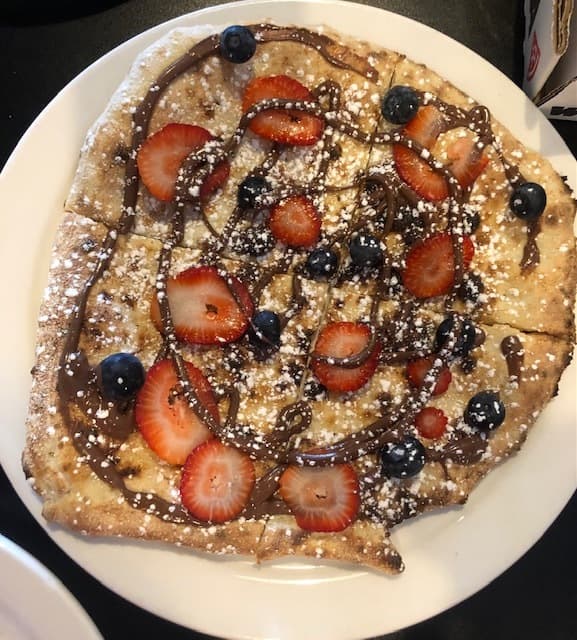 Nutella Pizza at Fiamme Pizza