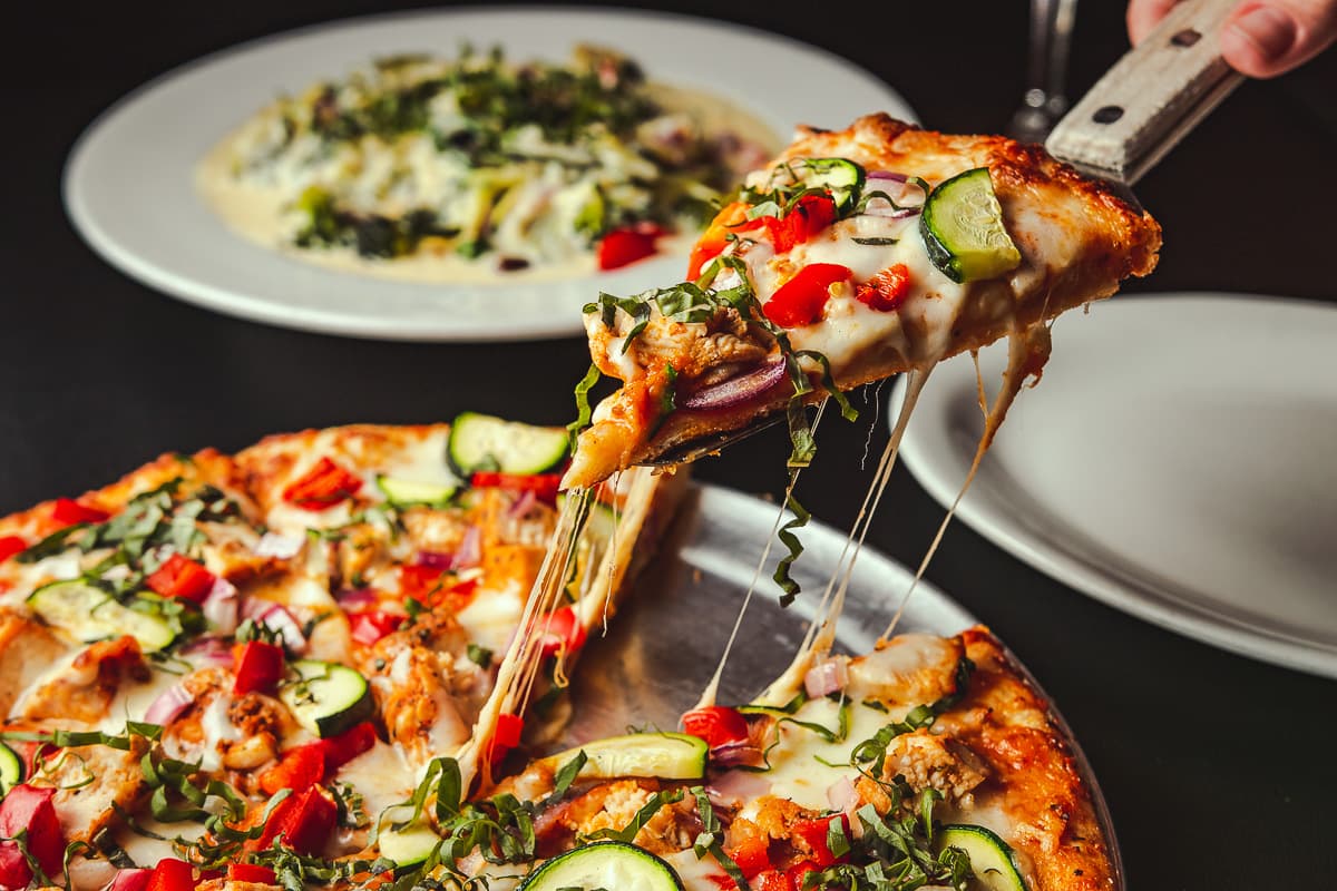 Chicken Thai Curry Pizza at Renee's Organic Oven (Credit: Jackie Tran)