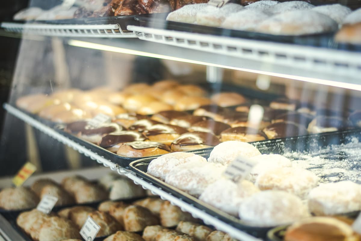 Assorted doughnuts at Le Cave's Bakery (Credit: Jackie Tran)