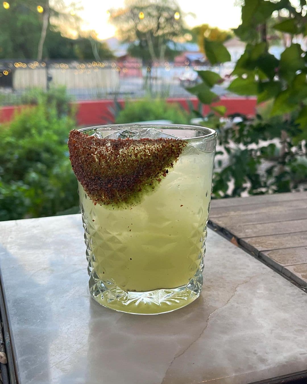 Pickle rim on the house margarita (Photo courtesy of Downtown Clifton Hotel on Instagram)
