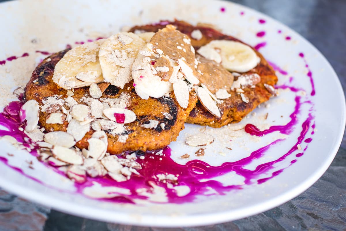 Sweet potato pancakes at Tumerico (Credit: Jackie Tran)