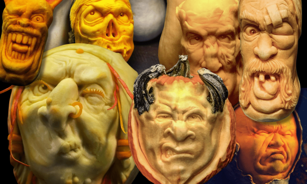 a close up of a statue