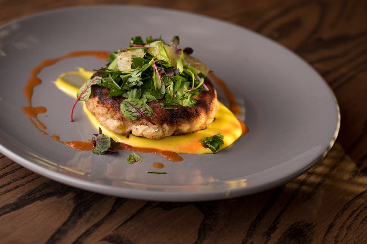 Meyer lemon dinner Crab Cake (Photo by Jackie Tran)