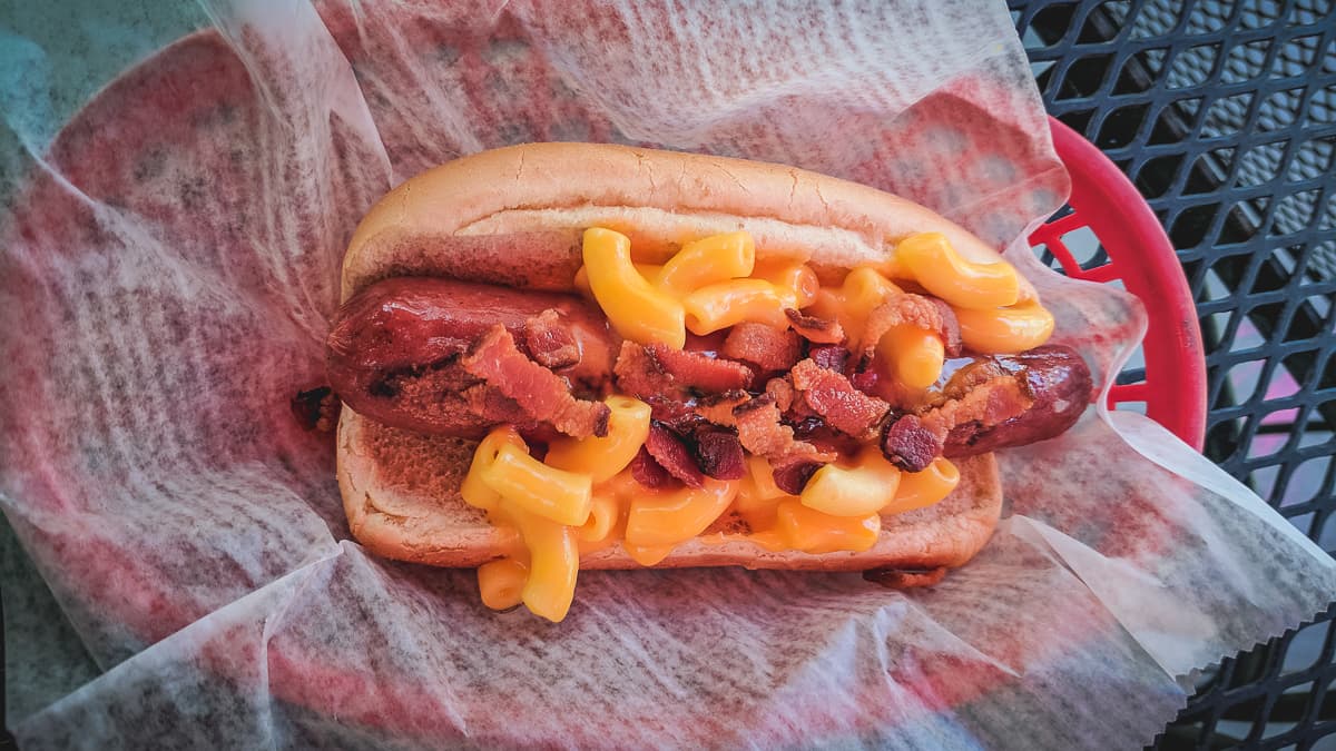 Mac the Dog at Mutts Premium Hot Dogs & Sausages (Credit: Adilene Ibarra)
