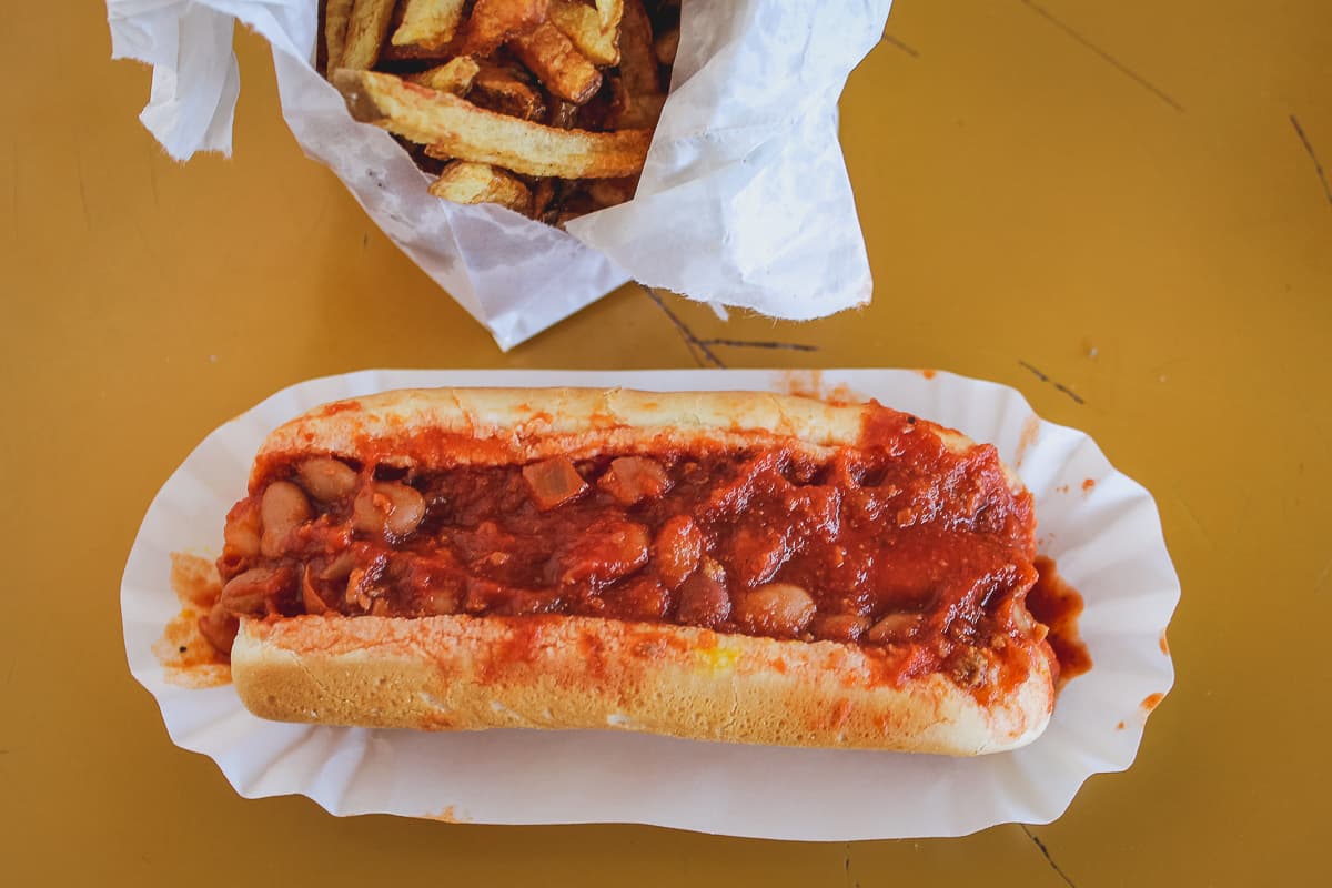 Chili Dog at Pat's Chili Dogs (Credit: Adilene Ibarra)