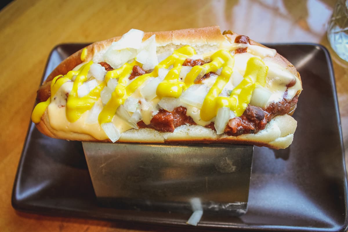 Chili Dog at Stray Dogs