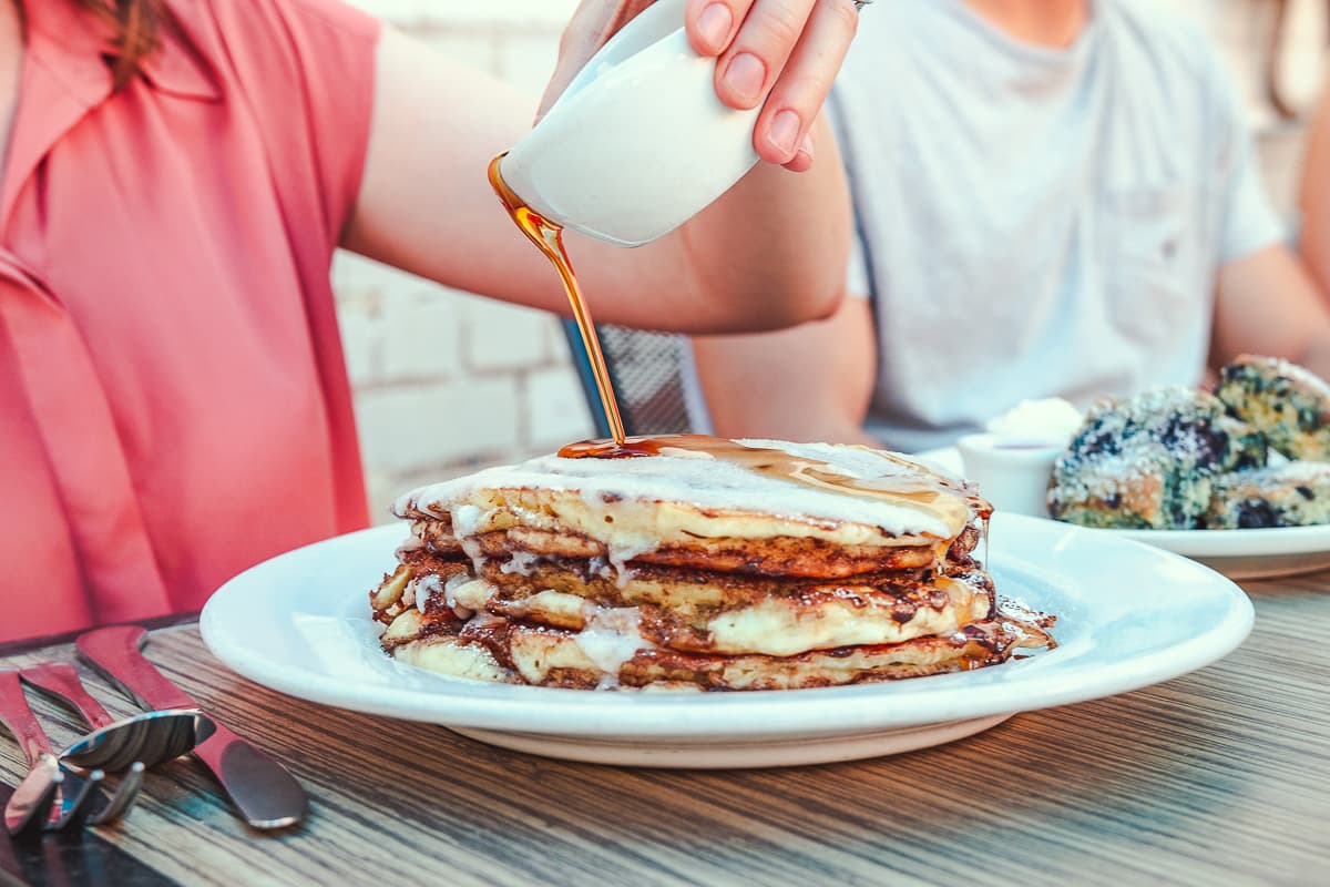 Cinnamon Roll Griddle Cakes at Nook