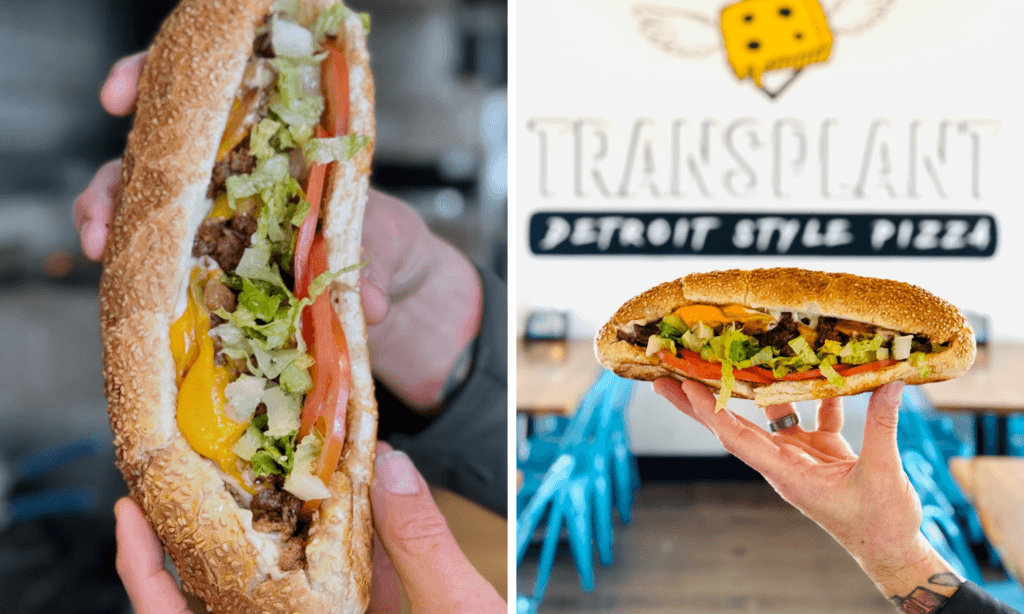 The OG chopped cheese sandwich (Photo courtesy of Transplant Pizza)