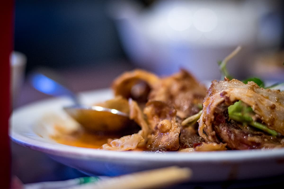 Sliced beef and tripe in chili oil, also known as fuqi feipian, at Jun Dynasty (Credit: Jackie Tran)