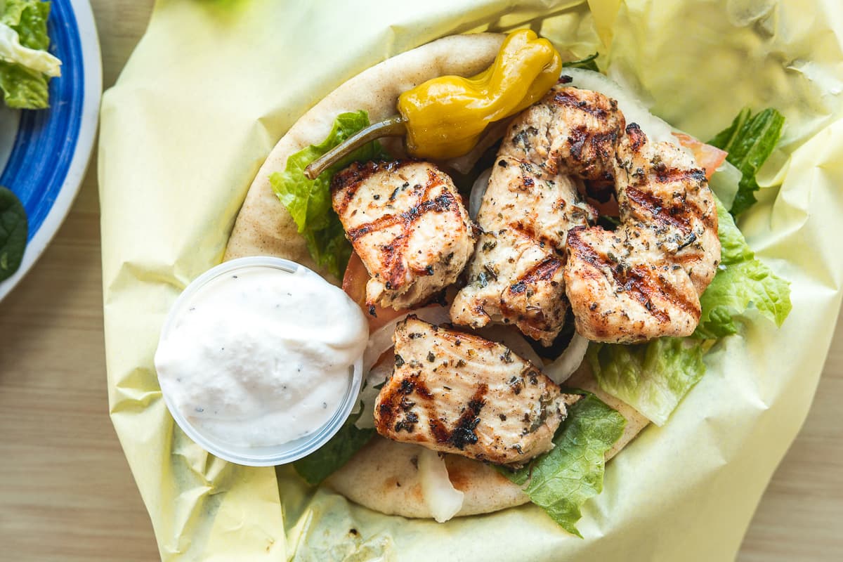 Chicken Salad Pita at Pappoule's (Credit: Jackie Tran) Chicken Salad Pita at Pappoule's (Credit: Jackie Tran)
