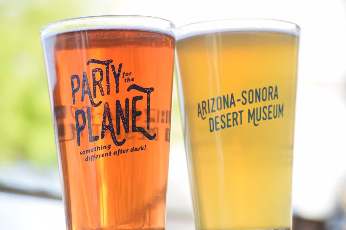 Glassware for Party for the Planet at Arizona-Sonora Desert Museum (Credit: Arizona-Sonora Desert Museum? on Facebook)