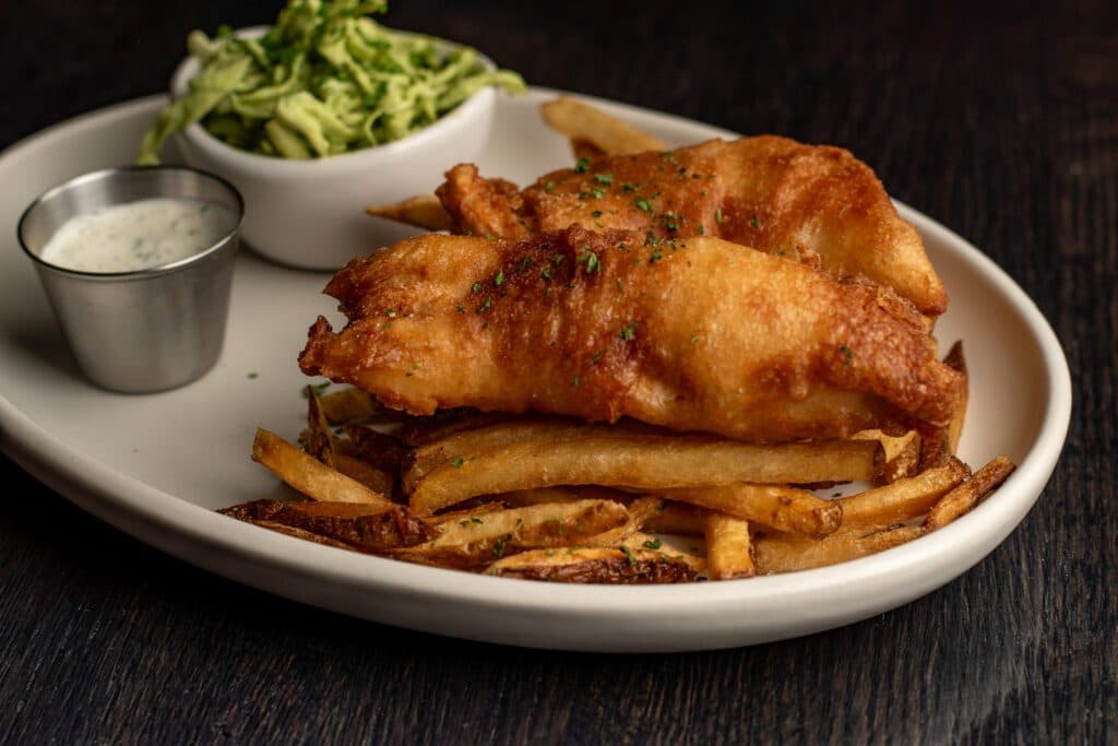 Fish & Chips at UnCork'd Kitchen & Cocktails (Photo by Jackie Tran)