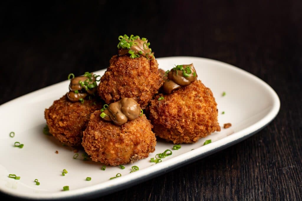 Nom Nom Balls at UnCork'd Kitchen & Cocktails (Photo by Jackie Tran)