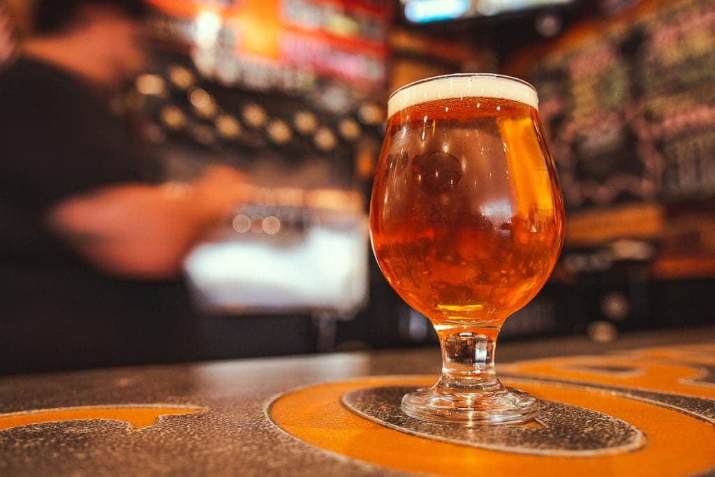 a picture of a draft beer in a glass
