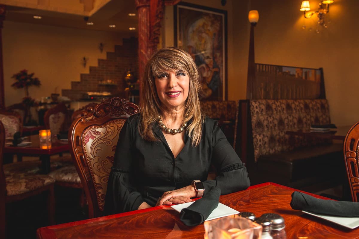 Partner-chef Farideh Nikkhahmanesh at Persian Room