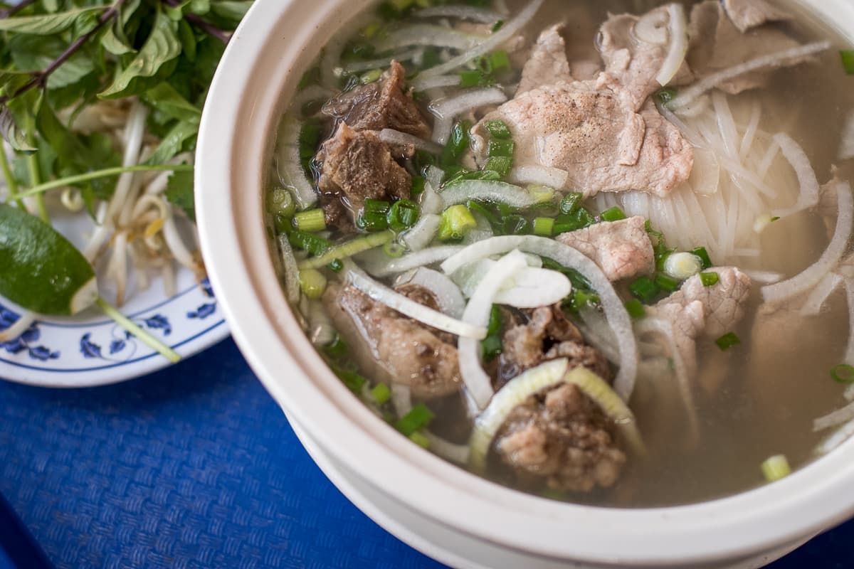 Oxtail and rare beef pho at Saigon Pho (Credit: Jackie Tran)
