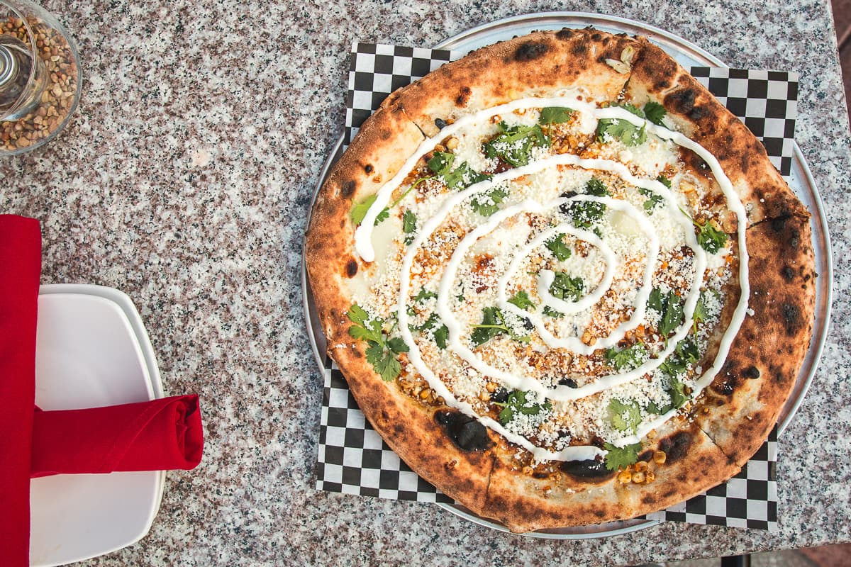 Mexican Street Corn Pizza at Charred Pie