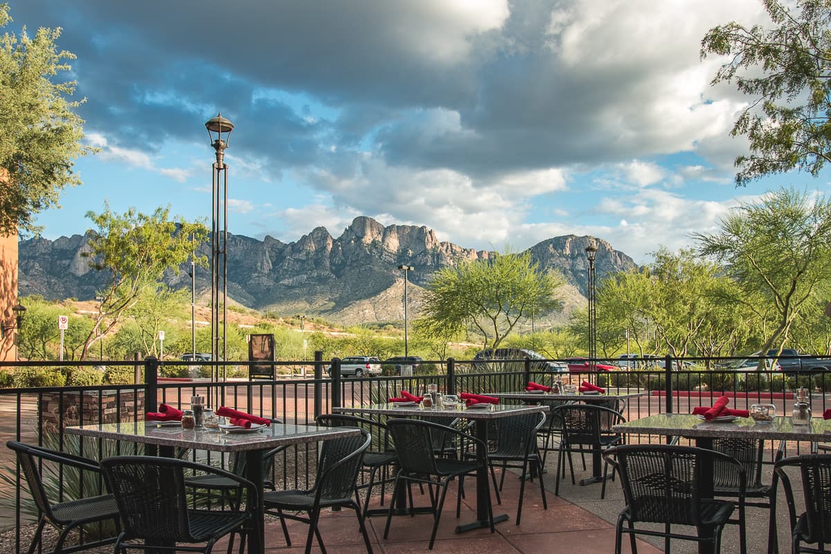 Patio view at Charred Pie