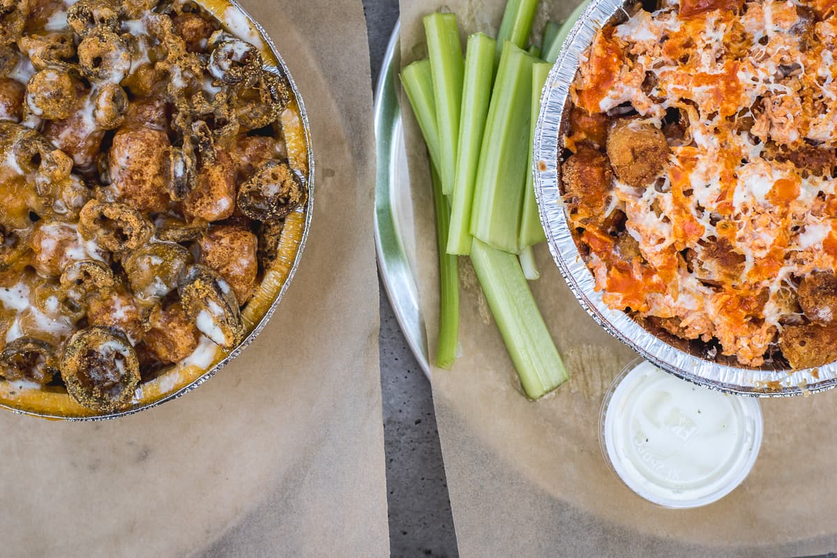 Popper Loaded Tots and Buff Loaded Tots at No Anchovies (Credit: Jackie Tran)