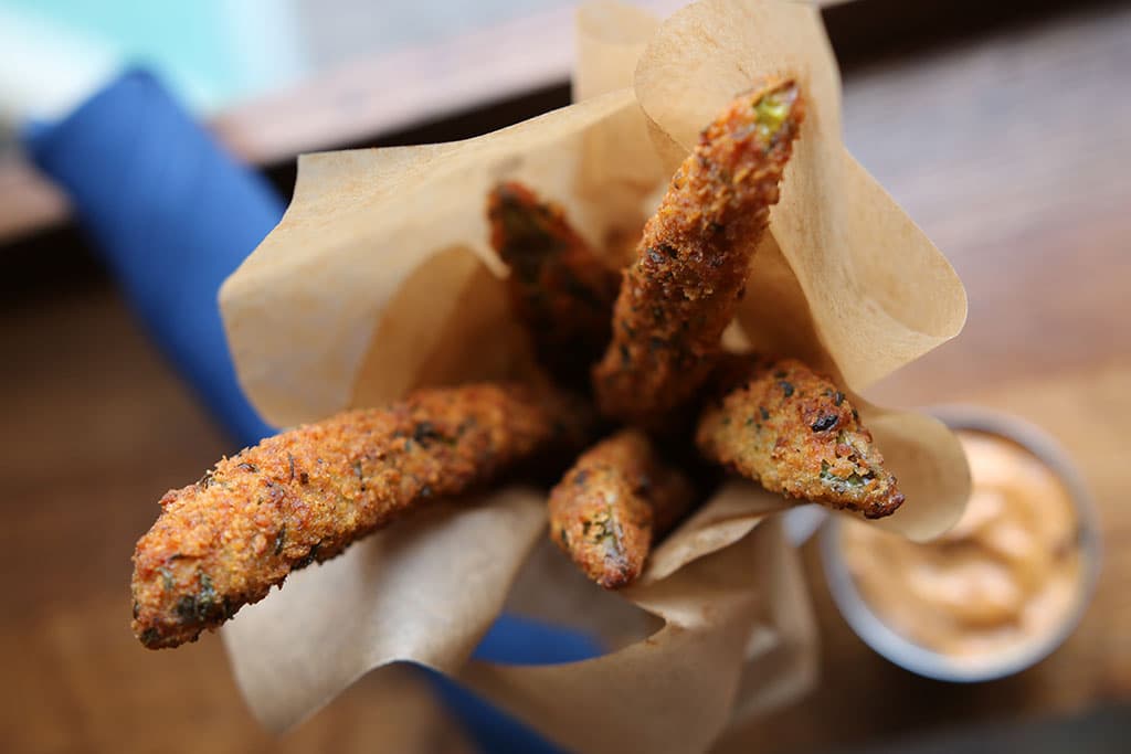 Fried Pickles at Good Oak Bar (Credit: Adam Lehrman)