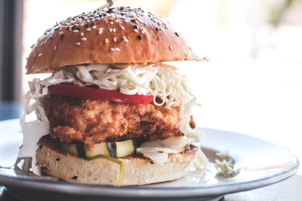 Fried chicken sandwich at Time Market (Credit: Jackie Tran)