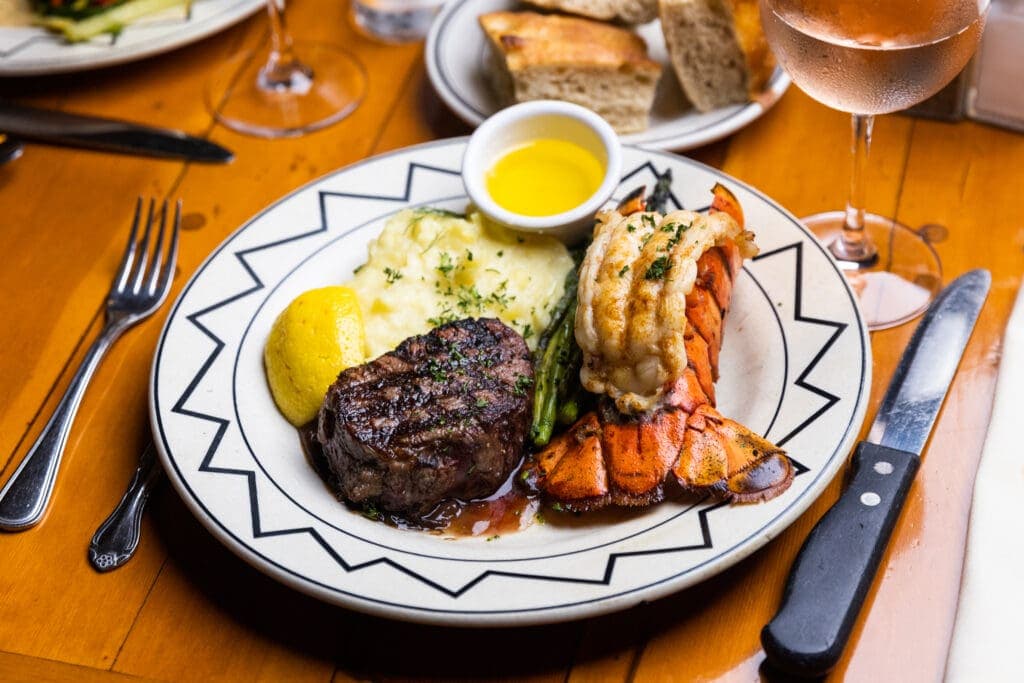 a plate of food on a table