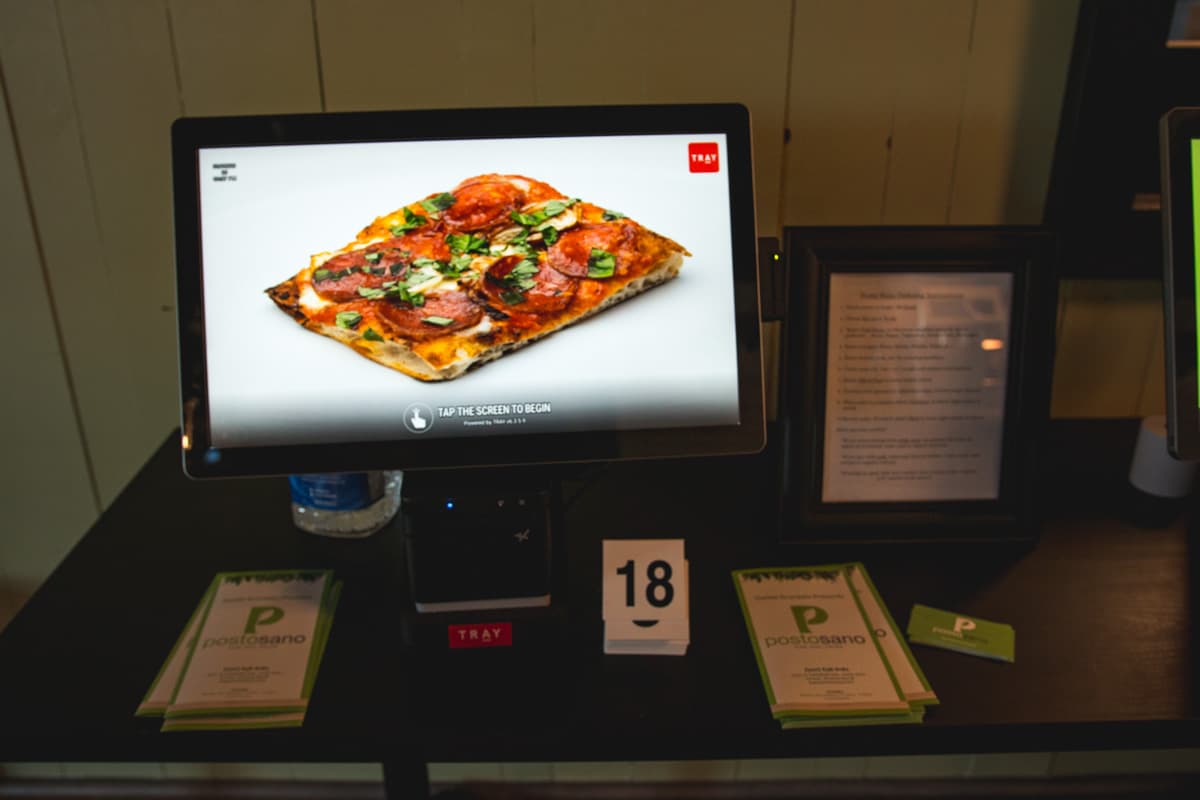 Order kiosk at Posto Sano Foods (Credit: Jackie Tran)