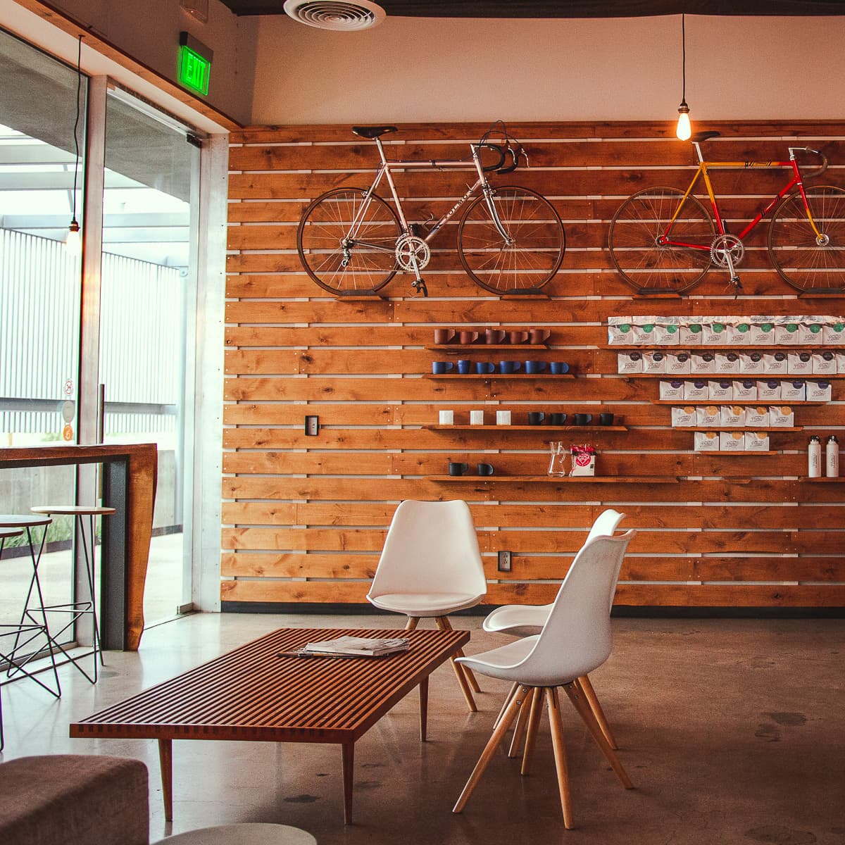 Interior at Presta Coffee Roasters