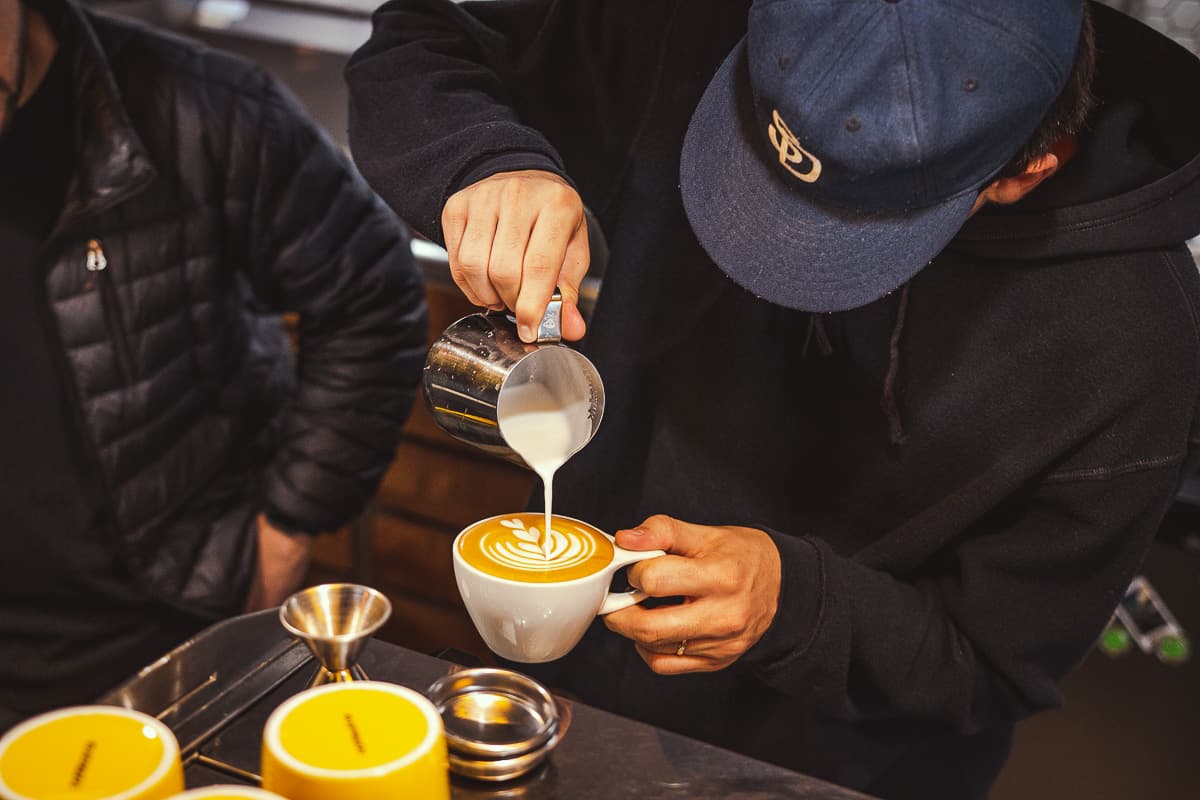 Latte at Presta Coffee Roasters