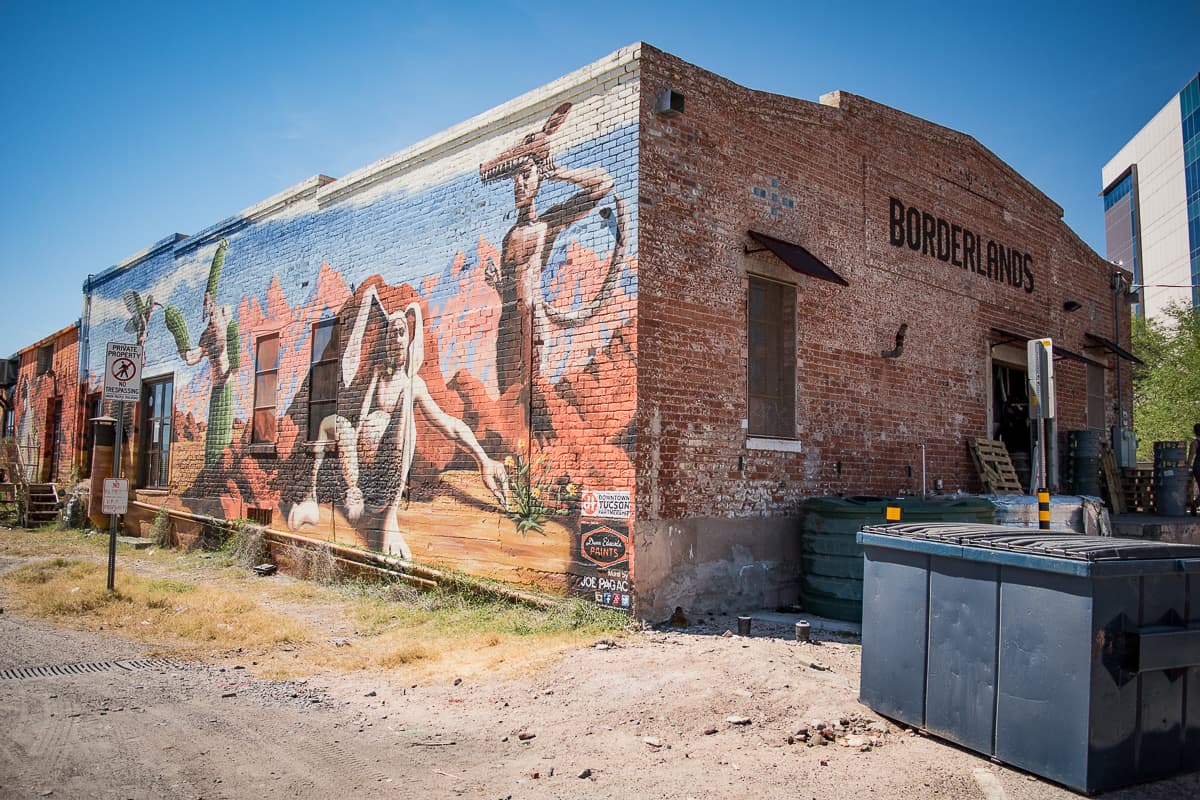 Joe Pagac mural at Borderlands Brewing Co. (Credit: Jackie Tran)