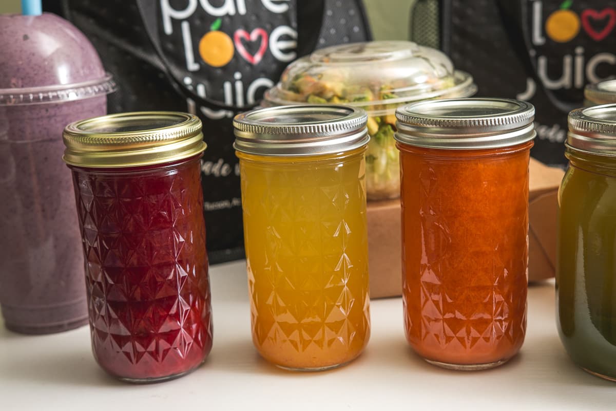 Pure Love Juice Cleanse options