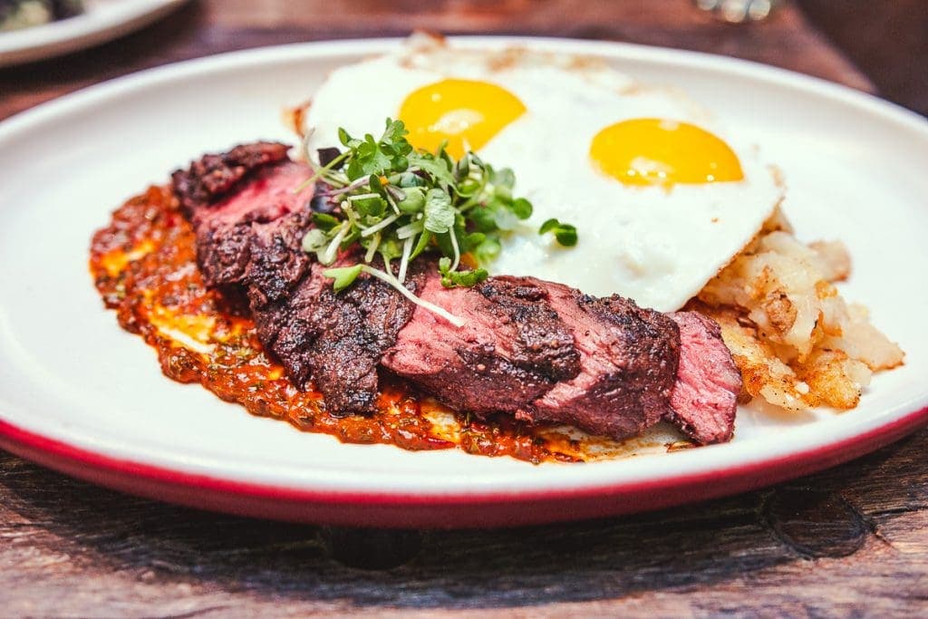 Hanger Steak & Eggs at Nook (Photo by Jackie Tran)
