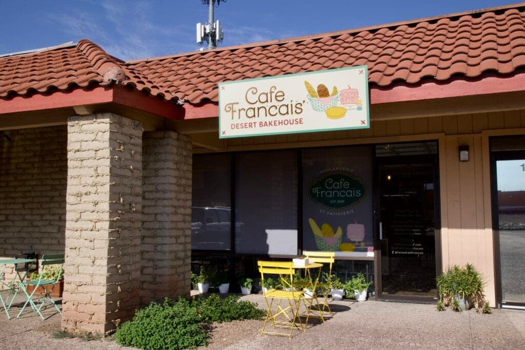 a store front of a brick building