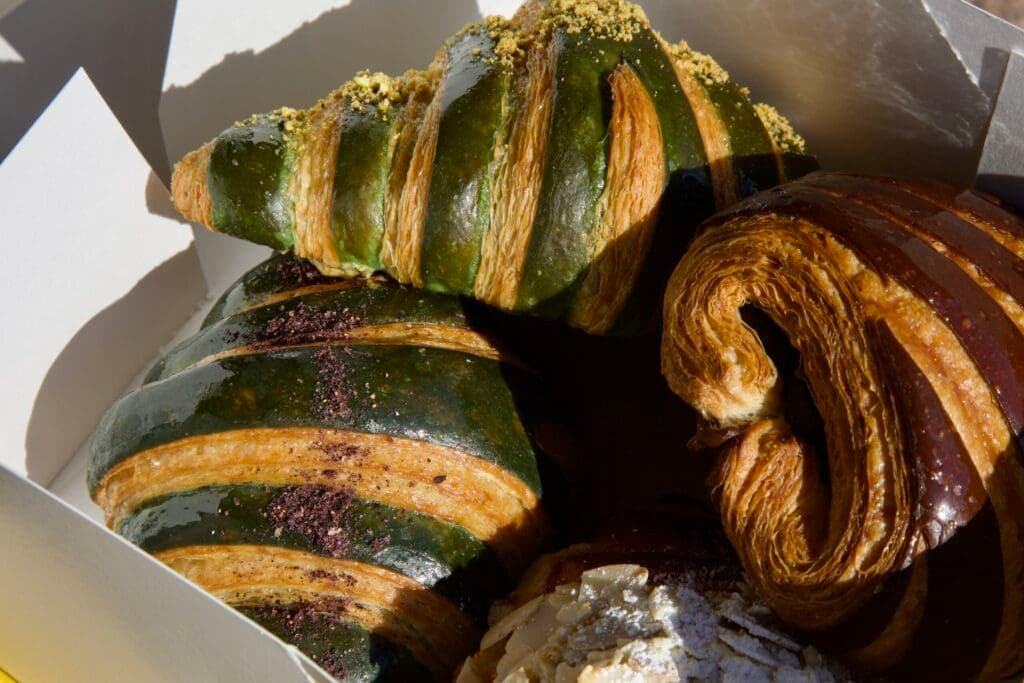 a close up of food