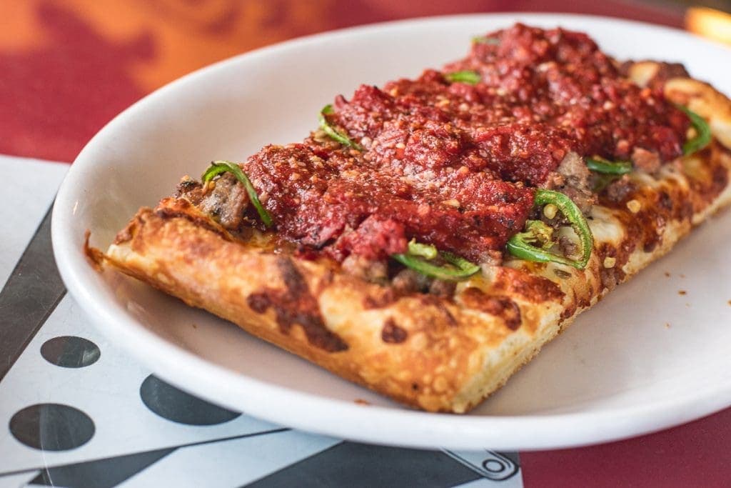 a slice of pizza