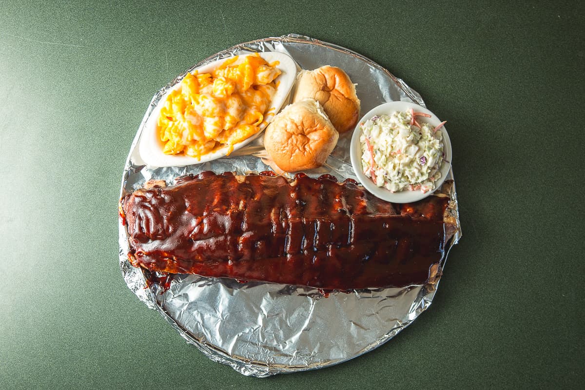 Baby back ribs at BBQ Shack (Credit: Jackie Tran)