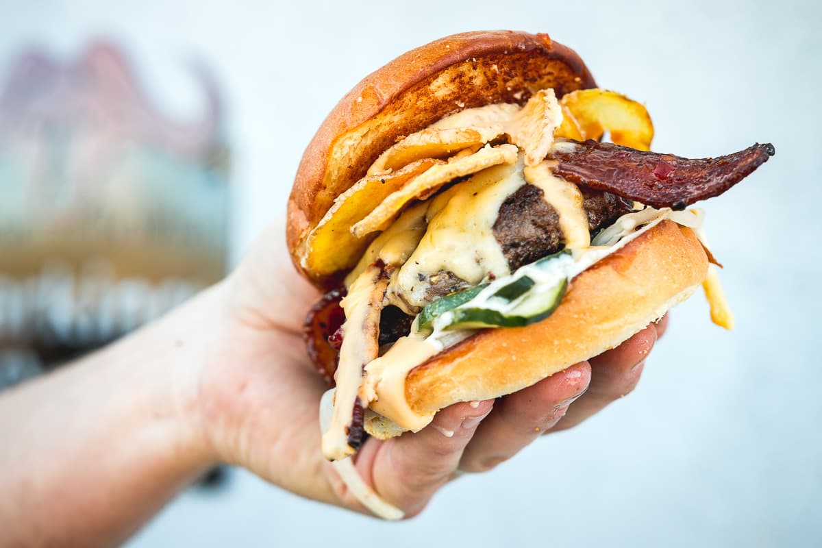 Burger at Divine Bovine (Credit: Jackie Tran)