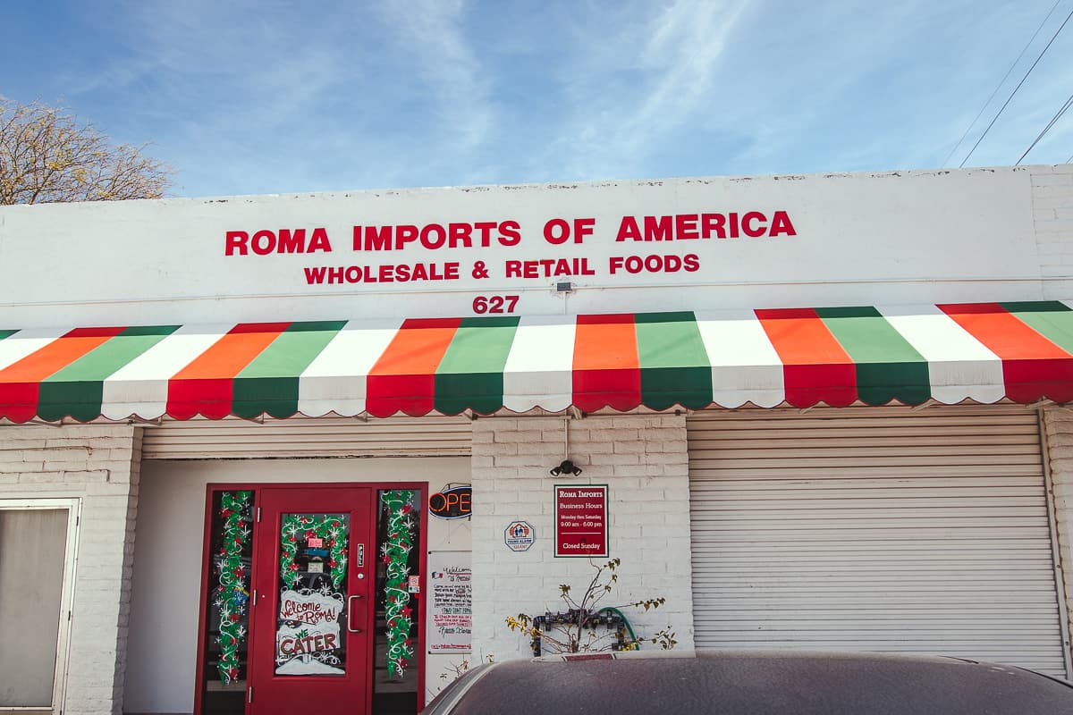 Facade at Roma Imports (Credit: Jackie Tran)