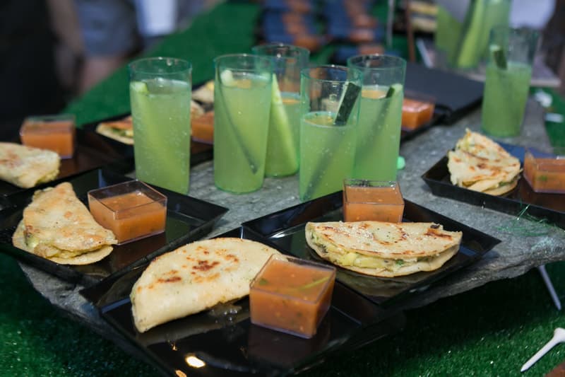 a tray of food on a table