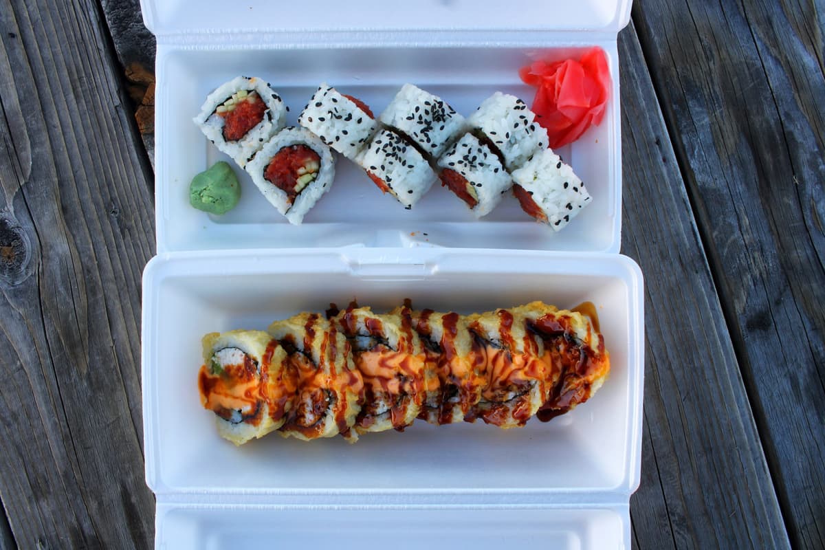 Sombrero Roll and Vegas Roll at Samurai Sombrero (Photo by Mark Whittaker)