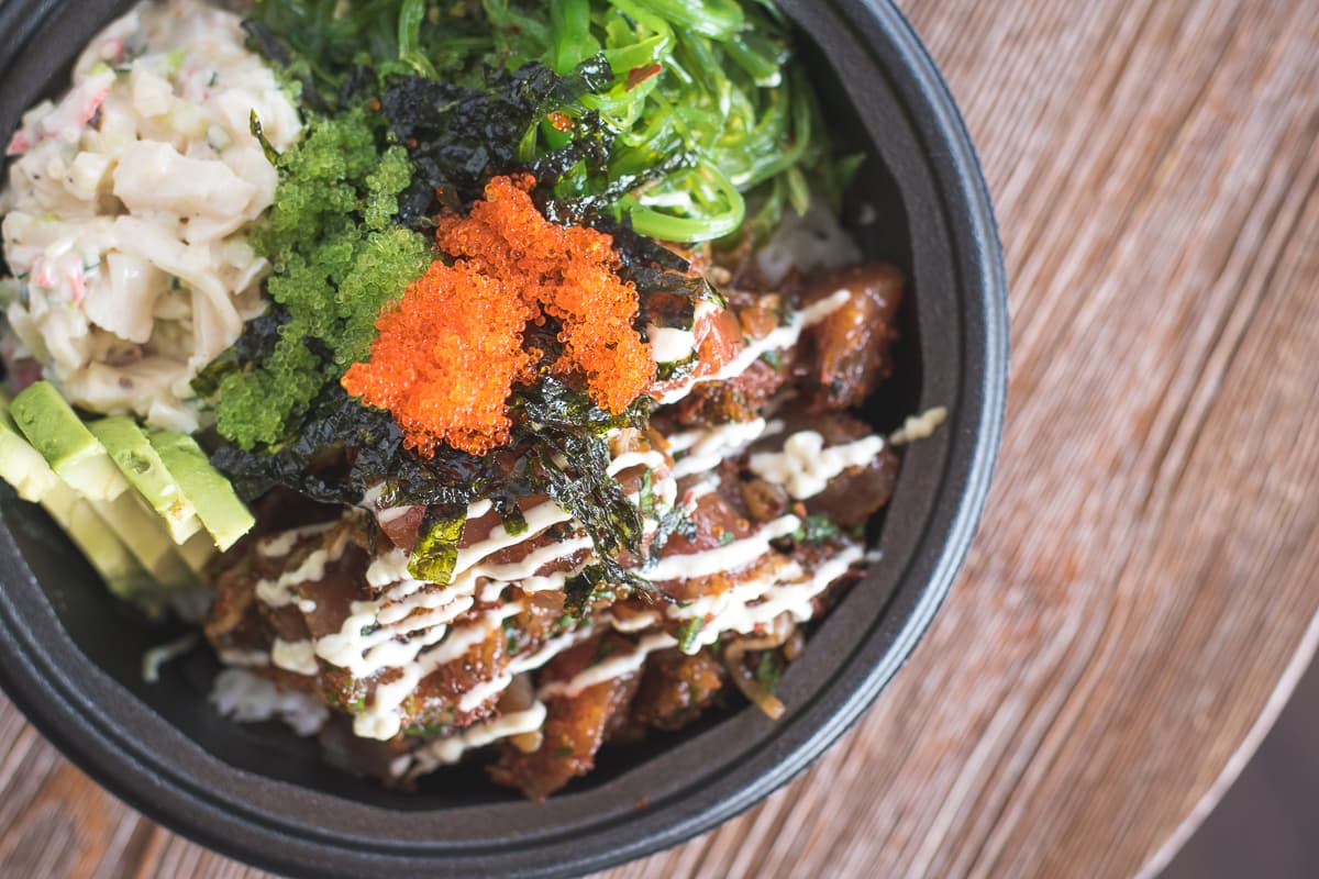 Poke Bowl at Island Lunch Plate (Credit: Jackie Tran)