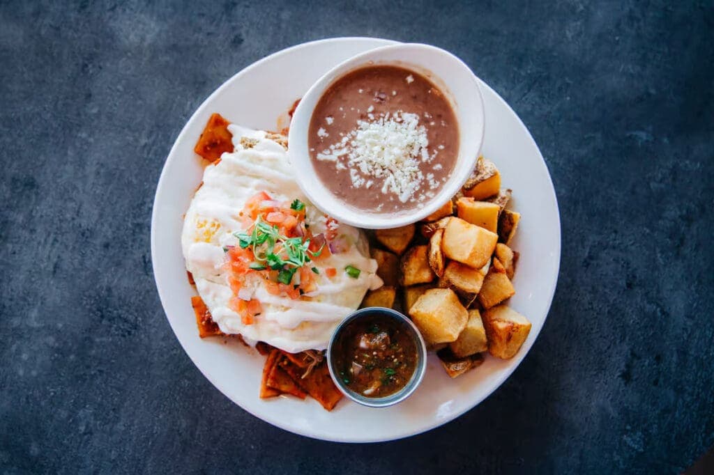 a bowl of food on a plate