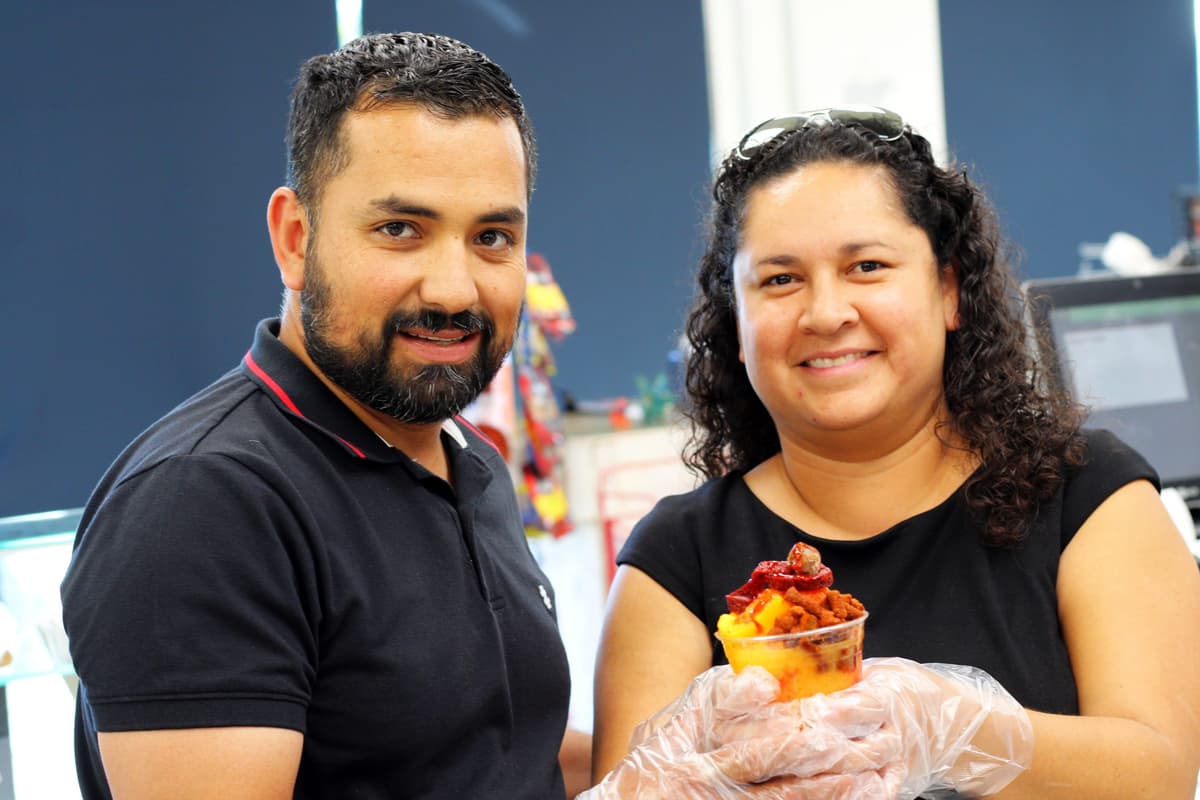 Aaron and Francisca Serrano of Sito's Fresh Market (Photo by Mark Whittaker)