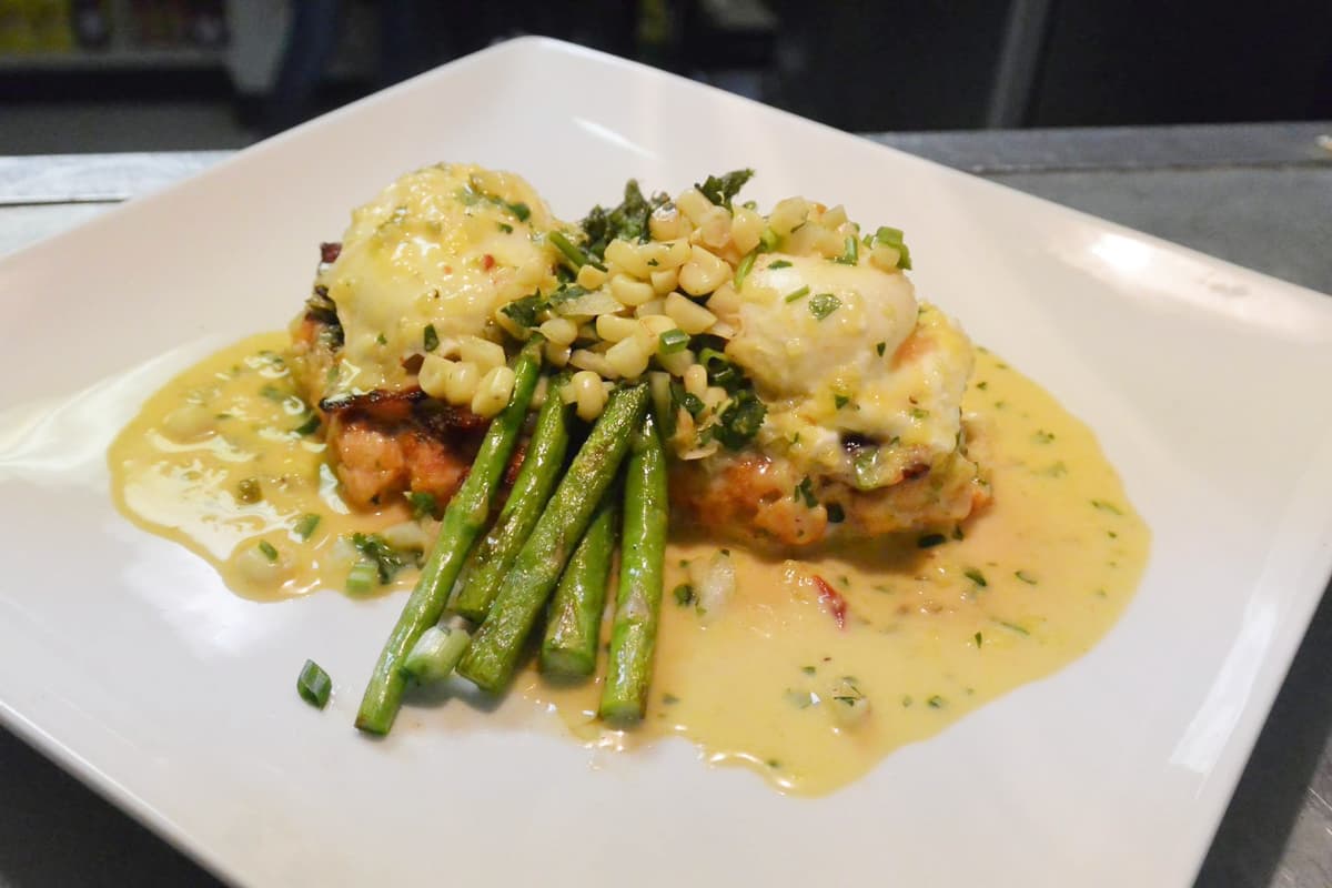 The Slammin Salmon Cake Bene at Baja Cafe (Credit: Baja Cafe)