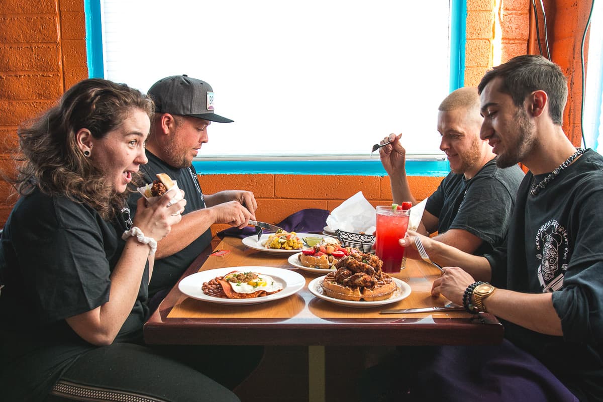 Niki King, Kenny King, Tim Hilkemeyer, and Adam Valenzuela at Sonoran Brunch Company